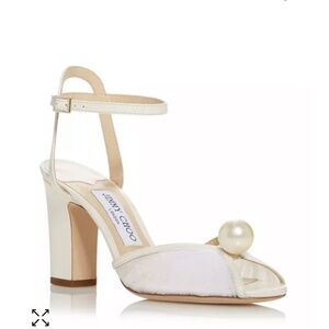 Jimmy Choo White Heeled Sandals